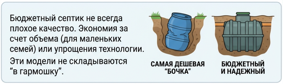 Бюджетные септики