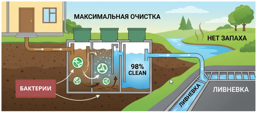 Септик - лучшее решение очистки стоков