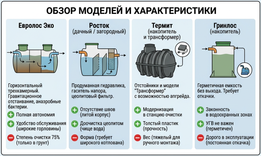 Обзор энергонезависимых септиков
