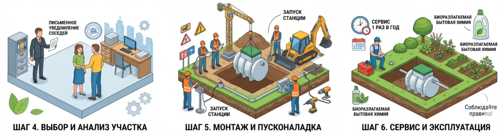 монтаж септика, его использование и обслуживание