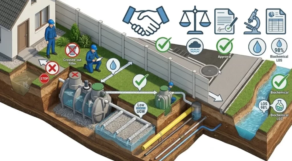 куда можно сбрасывать воду с септика