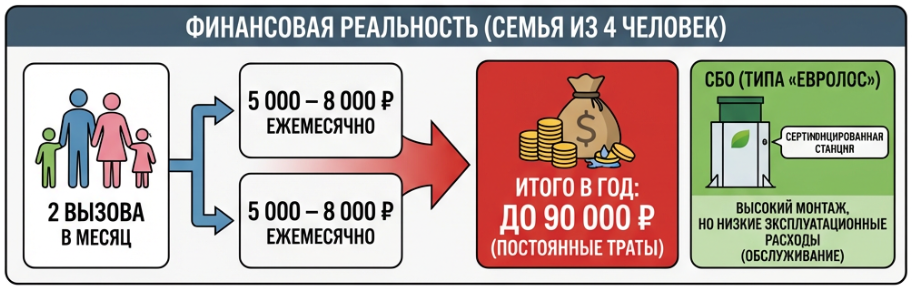 септик экономит семейный бюджет