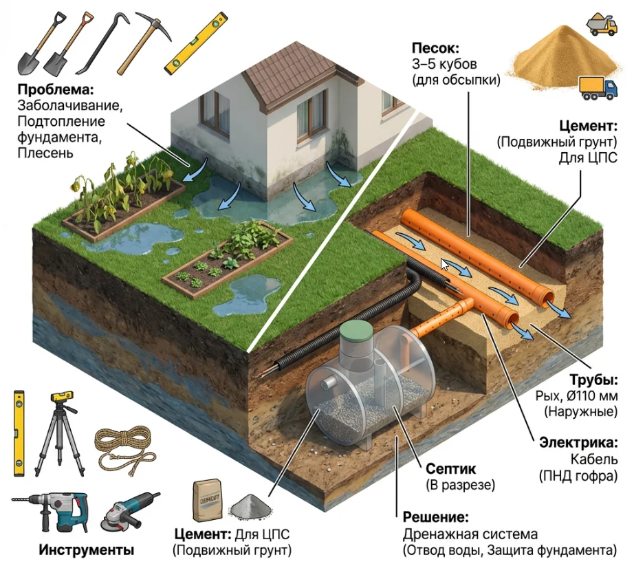 Как сделать дренаж своими руками