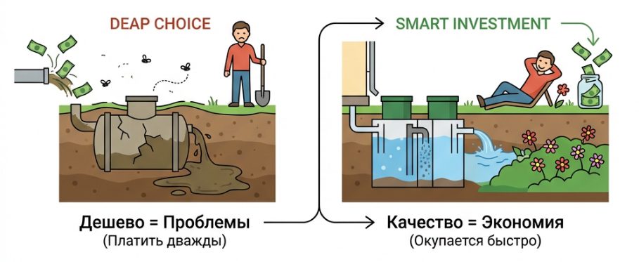 не стоит экономить на септиках