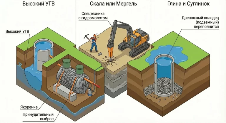 типы почвы при установке септика