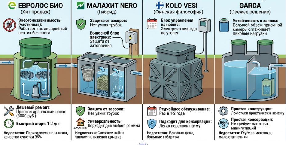 лучшие септики с биофильтром