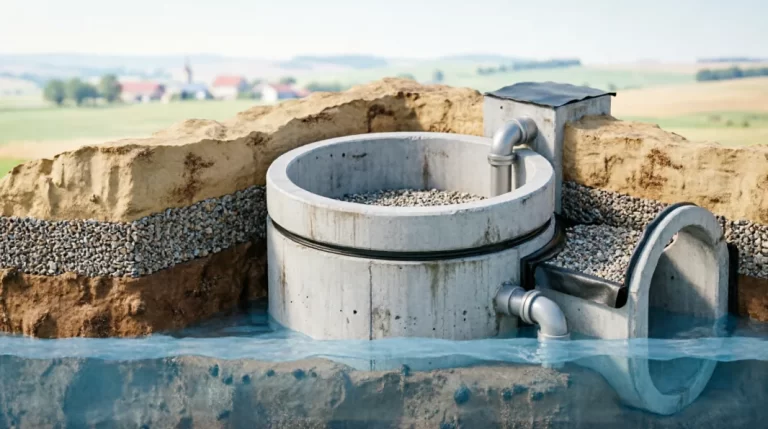 септик из бетонных колец