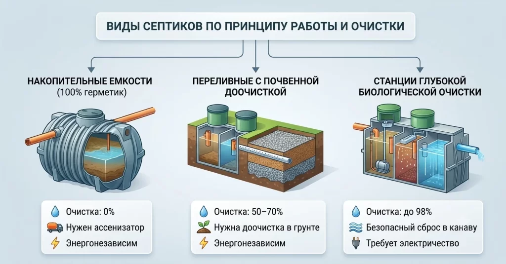 виды септиков